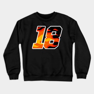On Fire Racing Number 18 Crewneck Sweatshirt